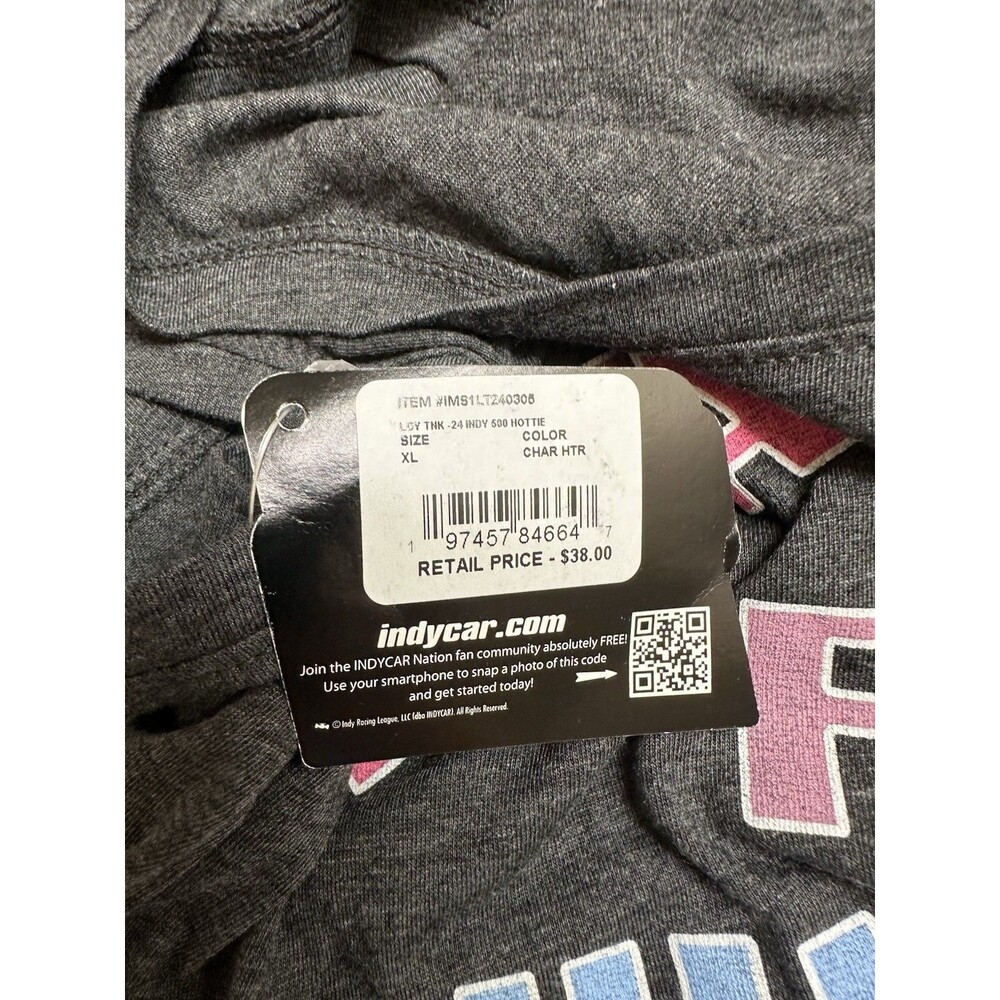 NWT Indianapolis 500 Women's XL Gray Tank Top 108th Indy Gainbridge May 26, 2024 - Picture 5 of 5